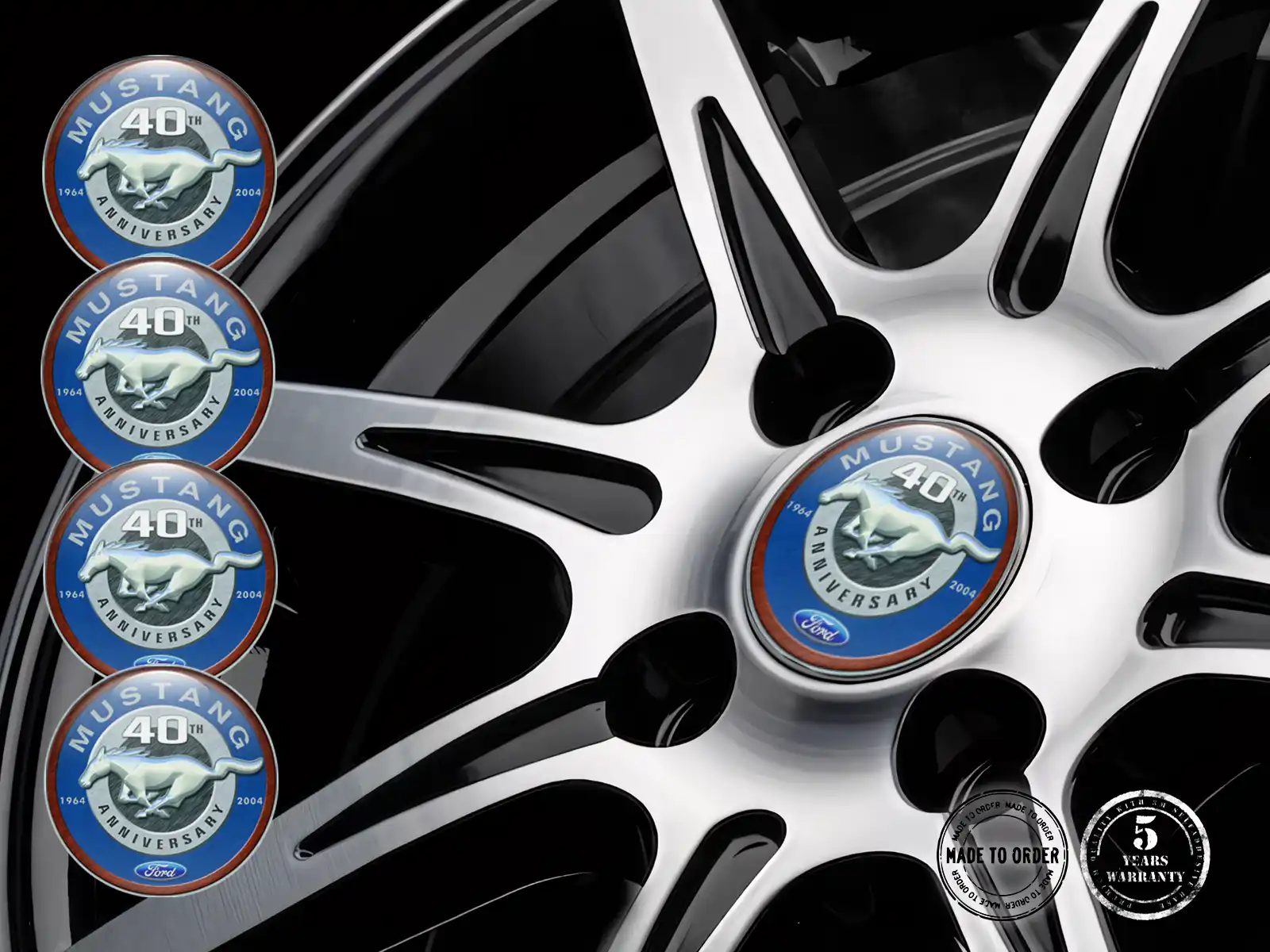 Ford Autocollants Jantes Style Bombé Époxy